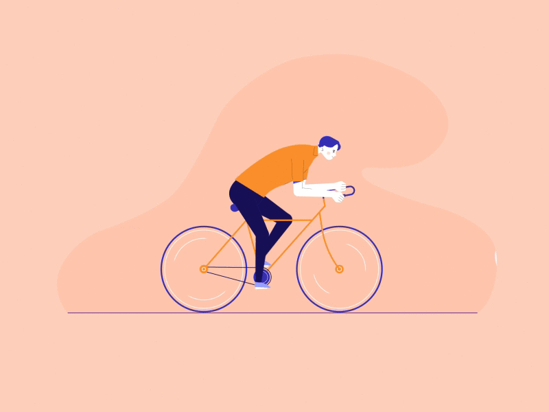 bicycle after effects animation bicycle character animation cycle design gif illustration vector