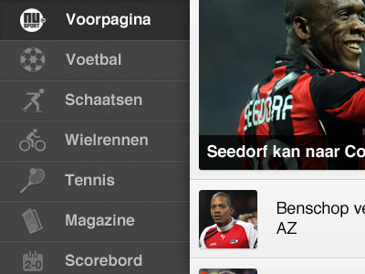 NUsport HD football hd interface ios ipad news nu nusport soccer sport sports