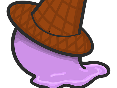 Waffle Cone Witch Hat design digital art illustration stickerdesign