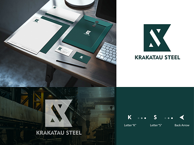 Krakatau Steel - Brand Identity app brand design brand identity branding design bussiness company design elegant flat font icon logo logodesign logos mark modern professional logo simple steel web design