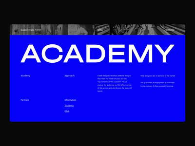 Academy Concept Web Site agency design minimal typography ui ux web