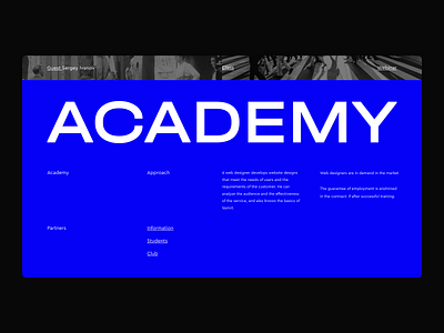 Academy Concept Web Site