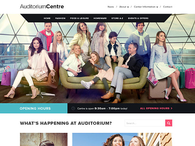 Home Page centre colour design homepage proximanova shopping web webdesign