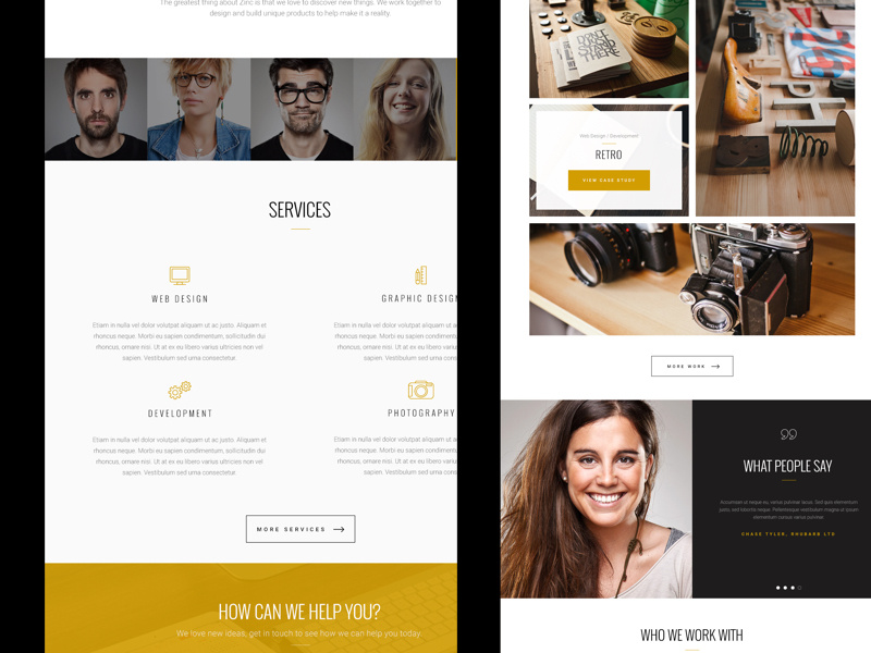 'Zinc' Agency Theme for Themezilla by SarahJayne Braniff for Pixel