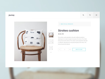 Simple product page clean minimal. white product page theme ui