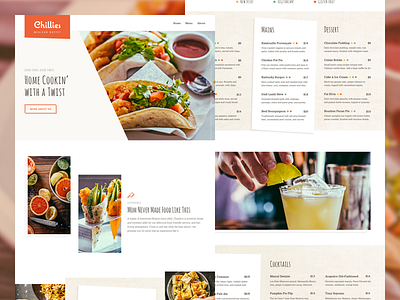 Restaurant theme clean design fresh menu mobile responsive restaurat theme ui