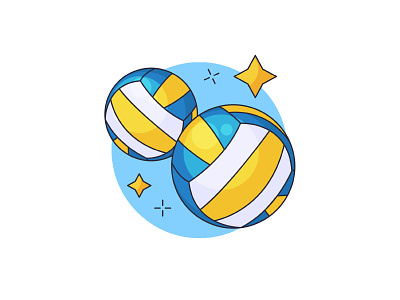Volleyball Icon animation branding design flat design gradient icon icon set illustration logo vector volleyball