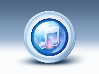 Itunes apple blue cyan icon imac itunes metallic music pink shiny silver
