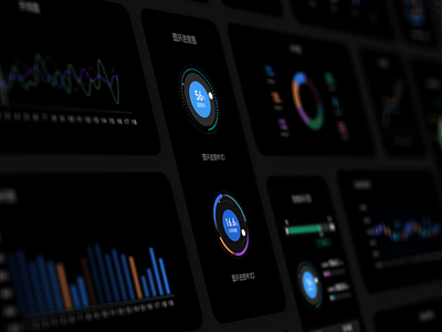 Visual chart - Dark version big data chart cloud dashboard dashboard ui data dataviz desktop future hud product template ui kit visualization