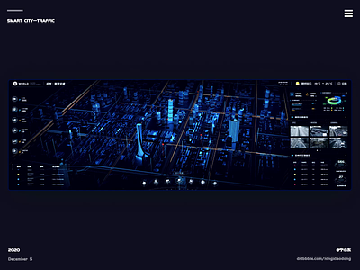 Smart City traffic 3d animation chart city dashboard data traffic visualization