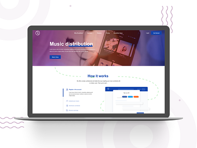 Marketing web distribution headphones music ui web