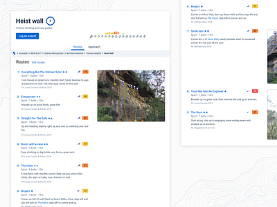 TheCrag.com redesign concept - Heist wall data viz digital design flat product design rock climbing ux ux ui ux design web website