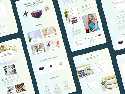 Zozoï Screens branding design e commerce interaction landing page store ui ux web website