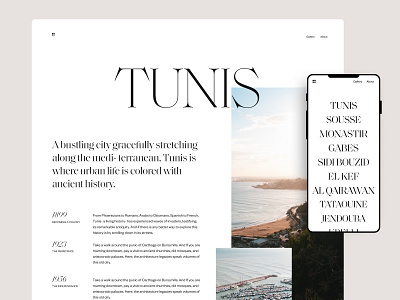 Into Tunisia — Editorial Web Experience design editorial typography ui ux web website