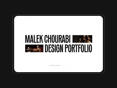Personal Portfolio — Intro art design folio portfolio typography ui ux web website