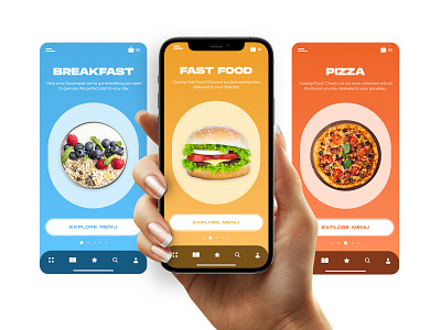 Food Delivery — Concept 001 application colorful delivery delivery app design food interaction typography ui ux