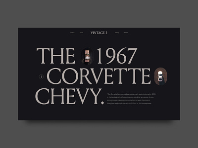 Vintage 2 — Typography + Photography design layout photography typography ui ux web website