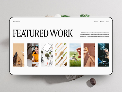 Personal Portfolio — Featured Work Highlight design interaction layout motion portfolio projects typography ui ux web website work