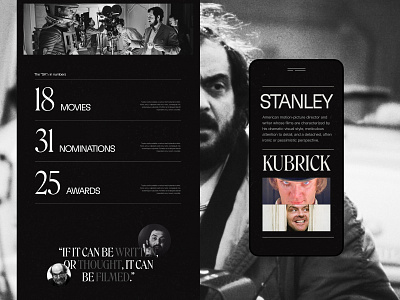 Stanley — Explorations cinema dark design interaction movie ui ux web website