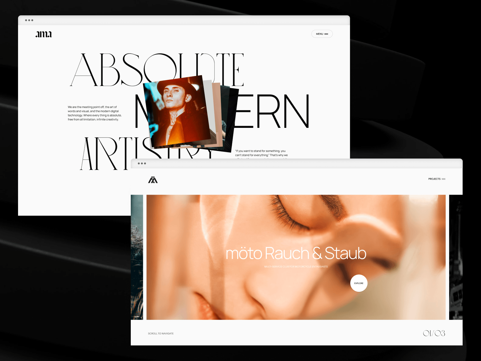 AMA® — Marketing Agency Website animation art direction branding design interaction logo minimalism motion simplicity typography ui ux web website