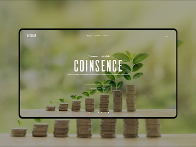 Beecoop homepage/projects overview design folio homepage ui ux web website