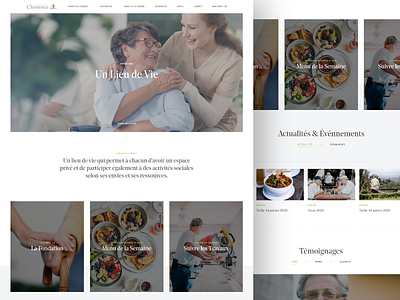 Fondation Clémence -Homepage Design branding design homepage landing page oldcare ui ux web website