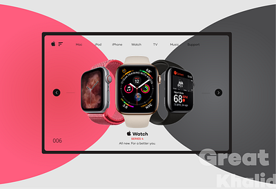 Apple watch Series 4 branding design illustration khalid typography ui ui ux design ux vector website