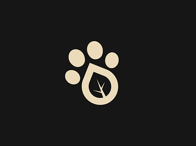 Paw Leaf Logo Design animal bio cat design dog eps footprint green icon leaf logo logos natural paw print symbol vector vintage wild
