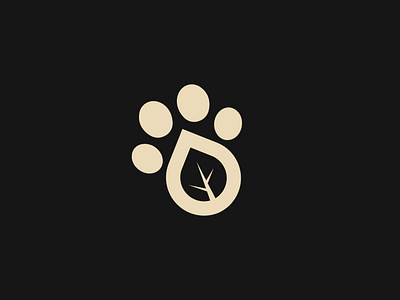 Paw Leaf Logo Design