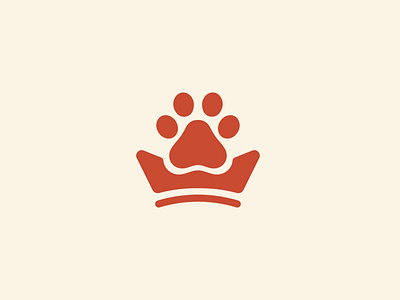 Paw Crown Logo Template