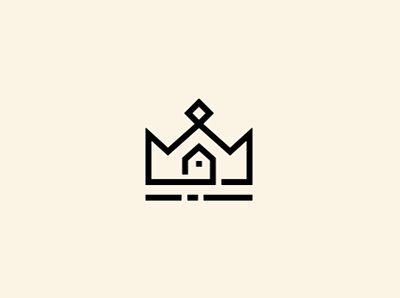King Home Logo Template architect building crown design home house icon illustration king line logo luxury property real estate royal sign simple symbol template vector