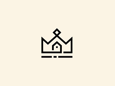King Home Logo Template architect building crown design home house icon illustration king line logo luxury property real estate royal sign simple symbol template vector