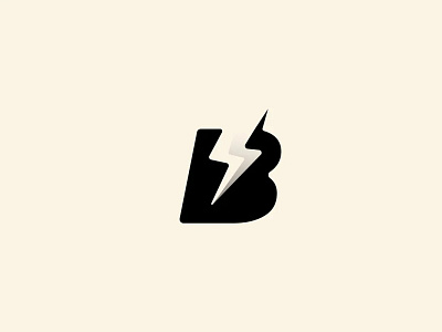 letter B Bolt Logo Design