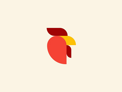 Chicken Rooster Simple Logo Design