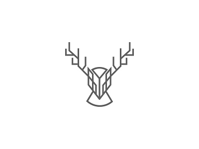 deer logo line art animal deer graphic line logo monoline outline wild wildlife