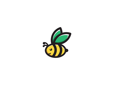 Flying Cute Bee animal bee cartoon creative cute design honey icon illustration logo vector