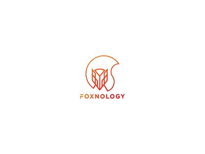 FOX + Technology Logo Concept animal colorful company creative design element fox geometric icon illustration isolated logo modern orange sign symbol technology template vector wild