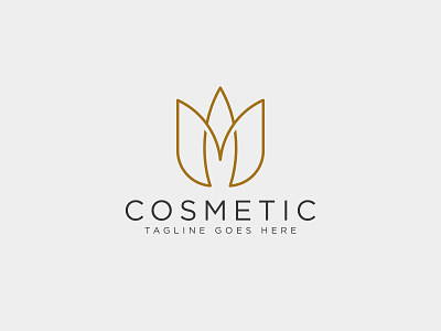 M Logo initial for cosmetic brand
