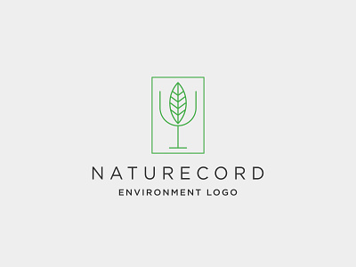 Nature Record Studio Logo Design audio design garden green icon leaf line logo microphone music natural nature plant radio record sound studio tree vector