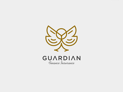 owl logo template animal bird design flying gold line linear logo luxury minimal nature night owl simple wild wing