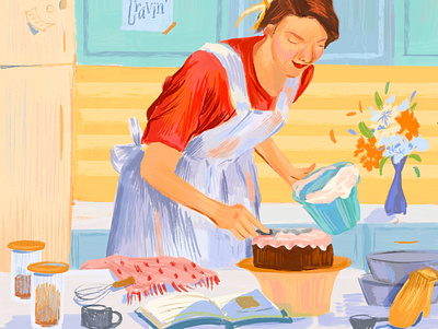 For the love of baking baking digital art illustration photoshop