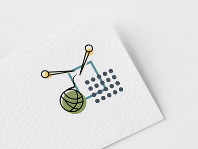 Seamstress (Knit) Logo adobeillustator branding design flat icon illustration knit knitted line logo seamstress ui