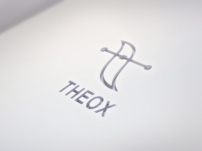 Logo design "THEOX" white adobeillustator ai branding design icon illustration logo simple ui ux vector