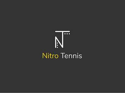 Nitro Tennis yellow logo adobeillustator branding flat icon line logo simple
