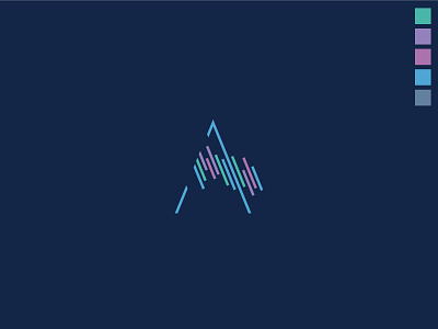 Aurora (northern lights) adobeillustator branding design flat icon logo ui