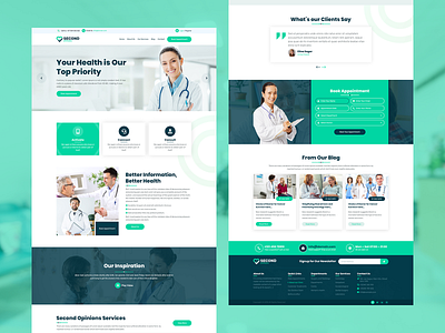 Second Opinion Medical & Hospital app branding clinic design doctor ecommerce home page health healthcare home pagedesign homepage hospital medical medicine pharmacy typography ui uiuxdesign ux