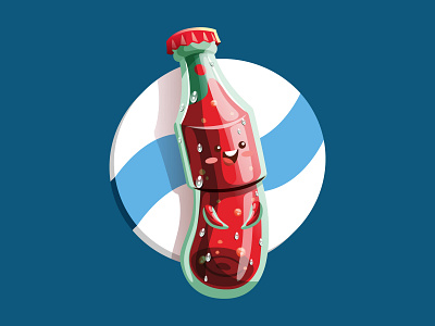 Cola Bottle Mascot Design bevereges coke cola cool drink ice mascot soda