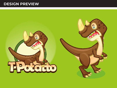 T-Potatto character illustration mascot vector