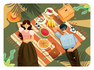 Picnic couple food garden married picnic sleep