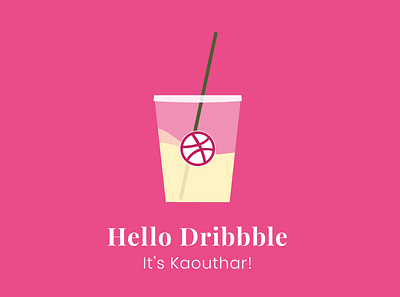 Hello dribbble! cup design drink firstshot hello dribble hello world illustration starbucks